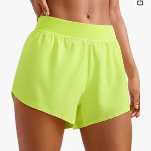 LULU fast and free dupe. CRZ Yoga mid waisted dolphin shorts. Never worn.